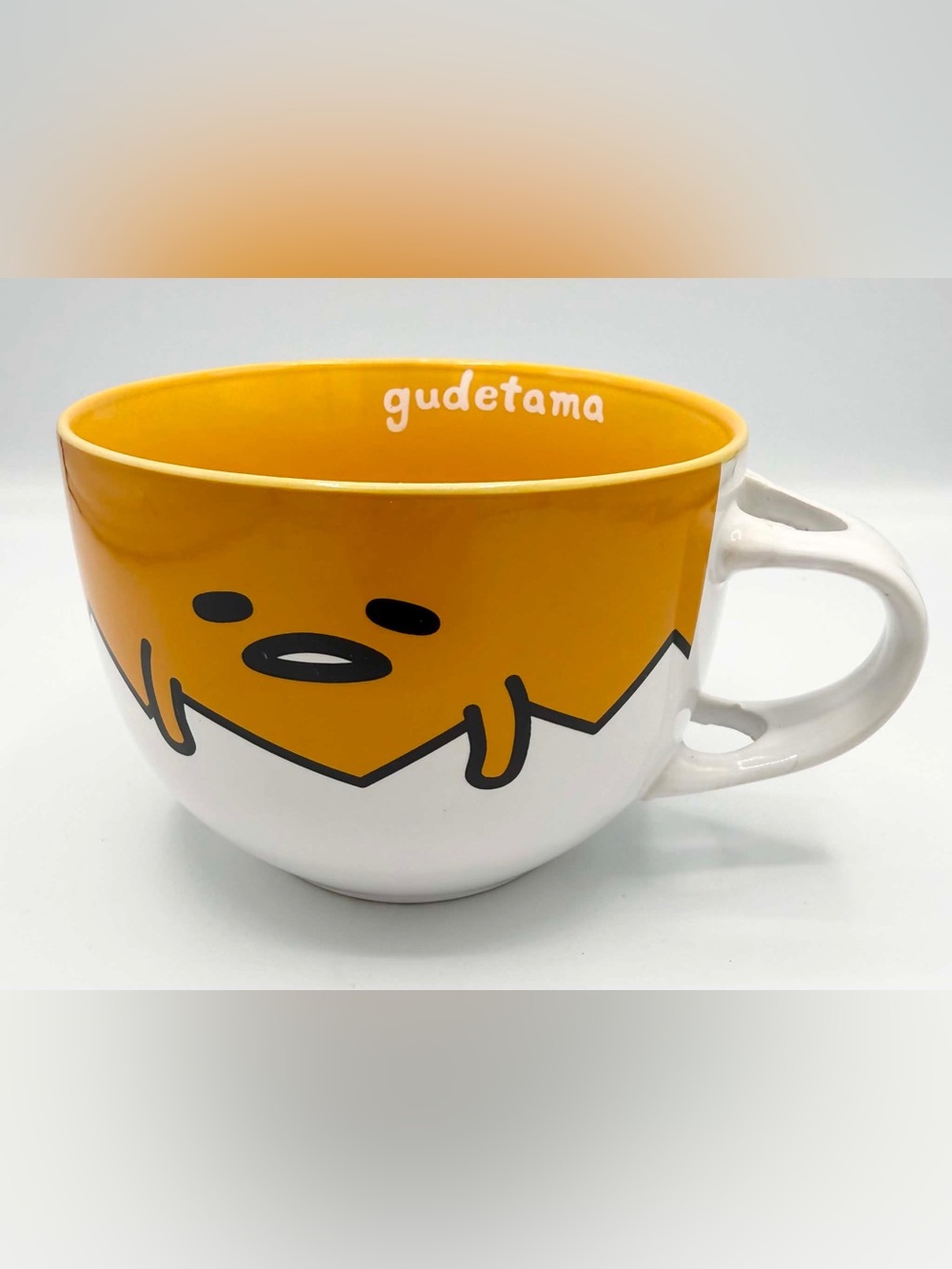 Sanrio Gudetama Ceramic Soup Mug Cup No Spoon | Holds 24 Ounces